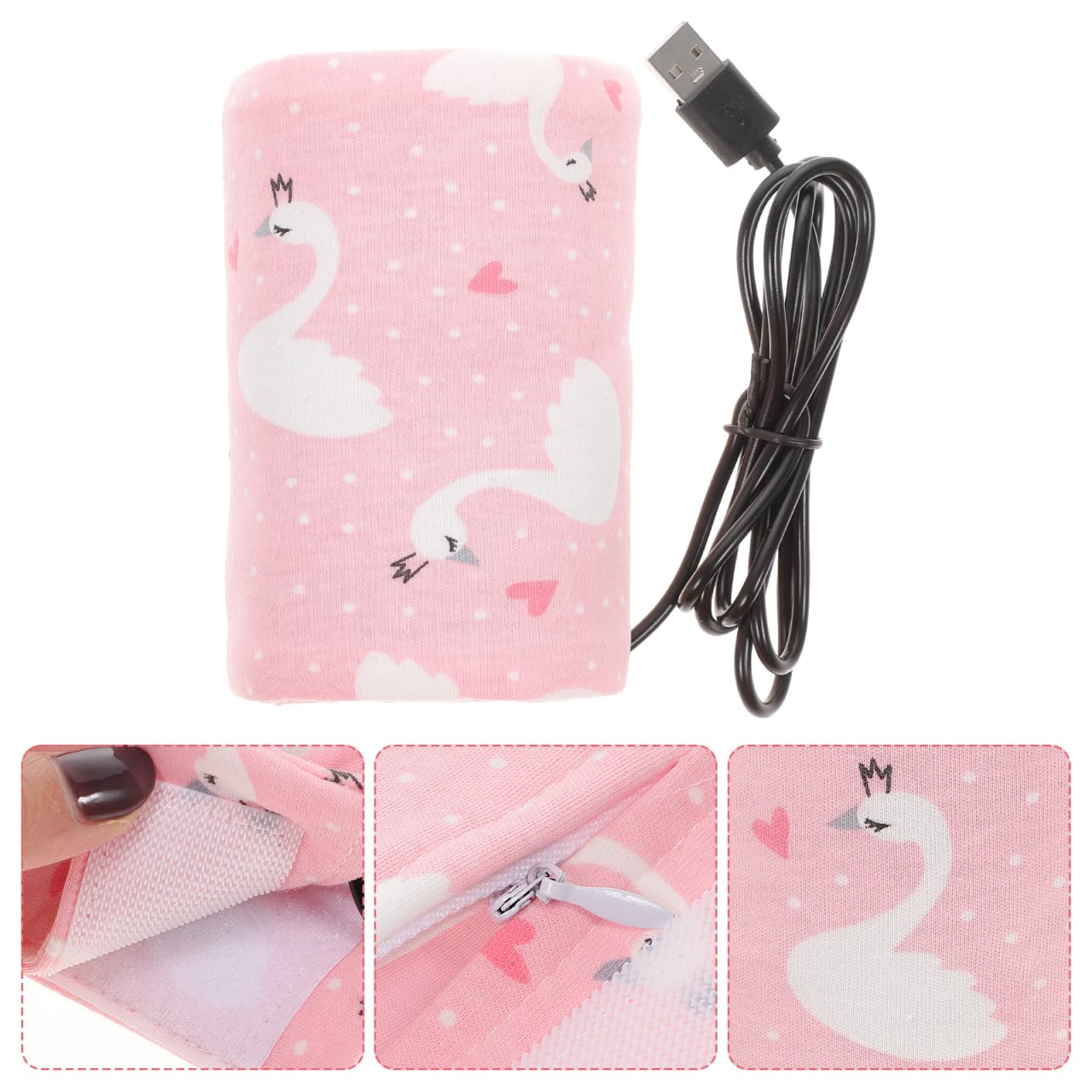 Portable Breastmilk Warmer & Baby Bottle Warmer - Universal Travel Milk Warmer for Breast Milk Bags & Bottles (Pink) | Perfect for On-the-Go Parents, Daycare & Nighttime Feedings