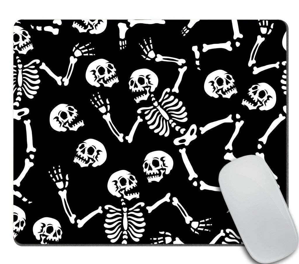 Non-Slip Gaming Mouse Pad with Skeleton Dance Party Design - Large Rectangle Computer Mousepad for PC & Laptop - Perfect for Gamers, Office Work & Home Use