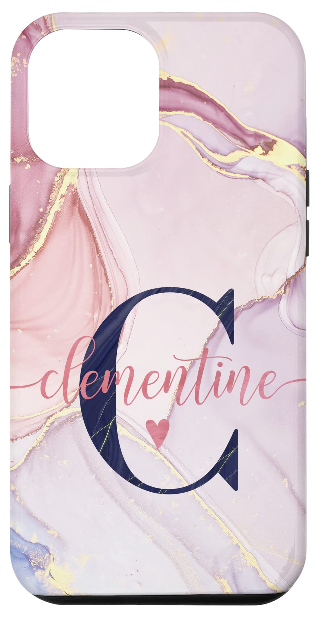 Personalized iPhone 12 Pro Max Case with Clementine Letter C Monogram - Custom Phone Cover for Protection & Style | Perfect Gift for Birthdays, Anniversaries & Holidays