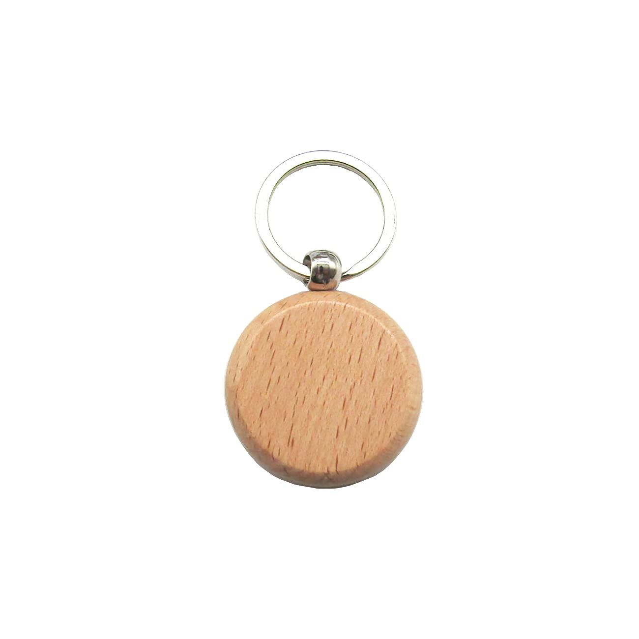 10 Pcs Unfinished Wooden Keychain Blanks - DIY Craft Key Tags for Painting & Personalization - Perfect for Gifts, Party Favors & Home Decor Projects