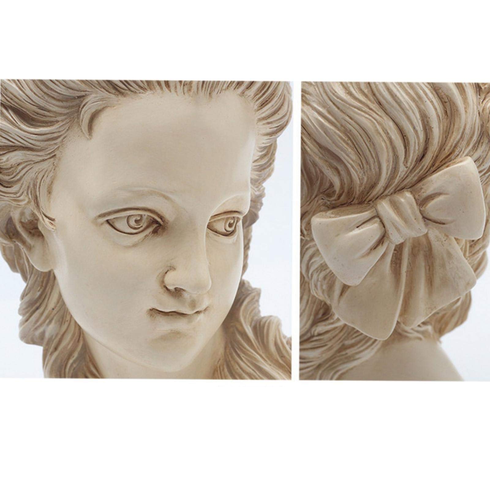 Greek Goddess Resin Flower Pot for Succulents - White, 7.1x9.1 Inches, Elegant Home Decor for Indoor Plants, Office Desk & Garden Decorations