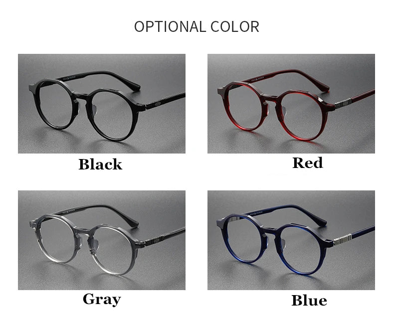 Stylish Black Acetate Polygon Full Rim Eyeglasses for Women - S9657 | Perfect for Office, Reading & Fashion Accessories