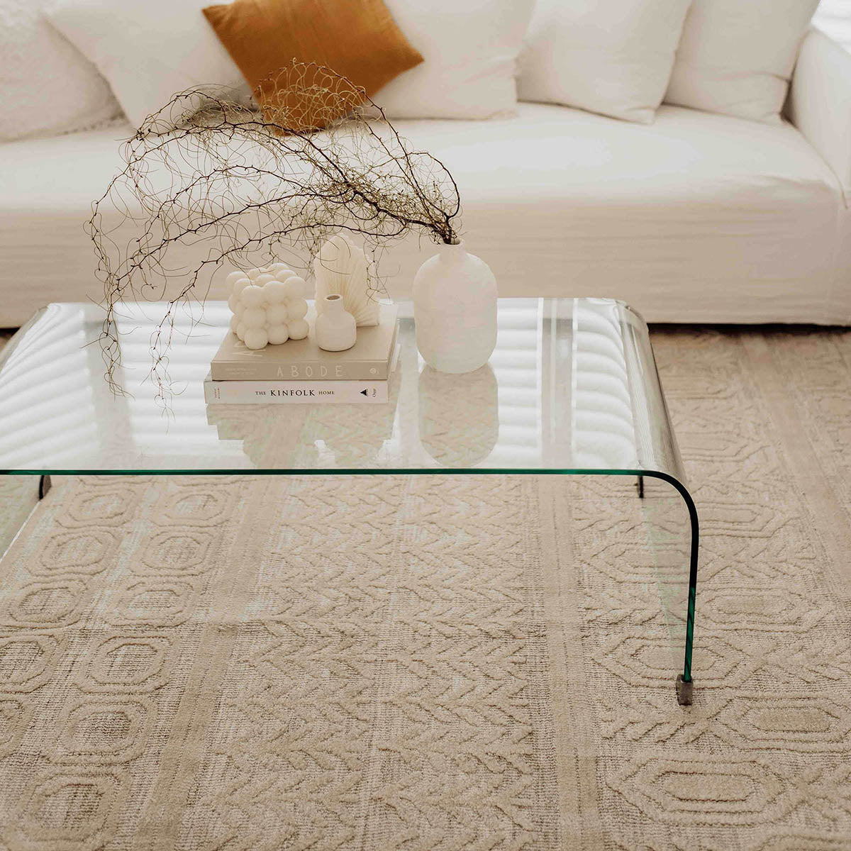 Delphine Tribal Transitional Rug – Handmade Bohemian Area Rug for Living Room, Bedroom & Boho Decor | Soft & Durable Floor Covering