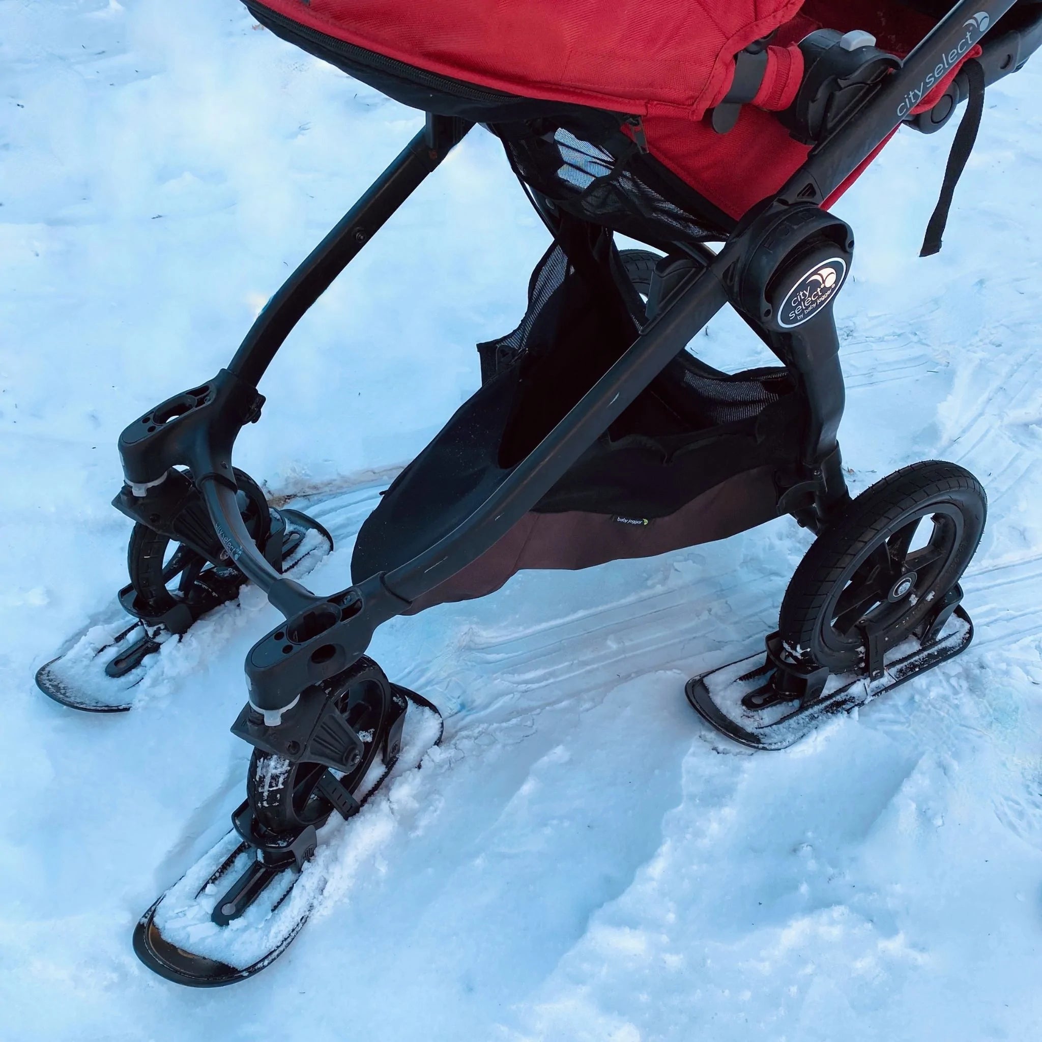 PremierSki Stroller Skis - All-Terrain Baby Jogger Skis for Snow | Winter Stroller Accessories for Outdoor Adventures & Snowy Walks