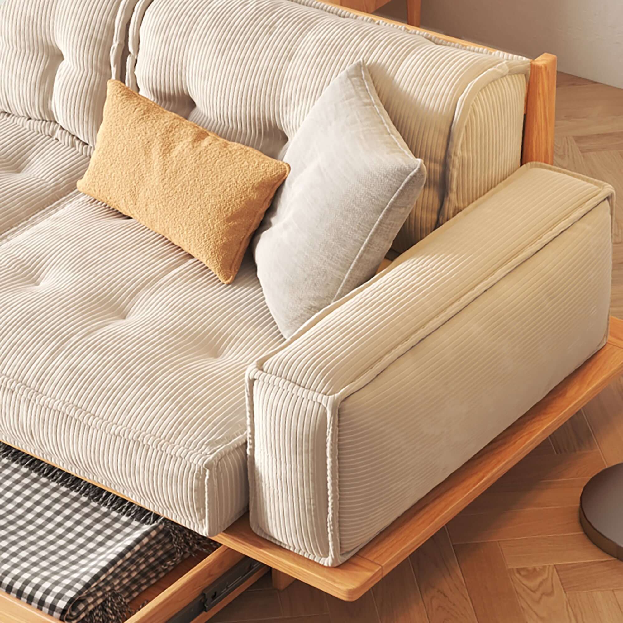 Luxury Velvet Sectional Sofa with Storage Drawer - Modular Multi-Seater Couch for Living Room, Lounge & Home Theater