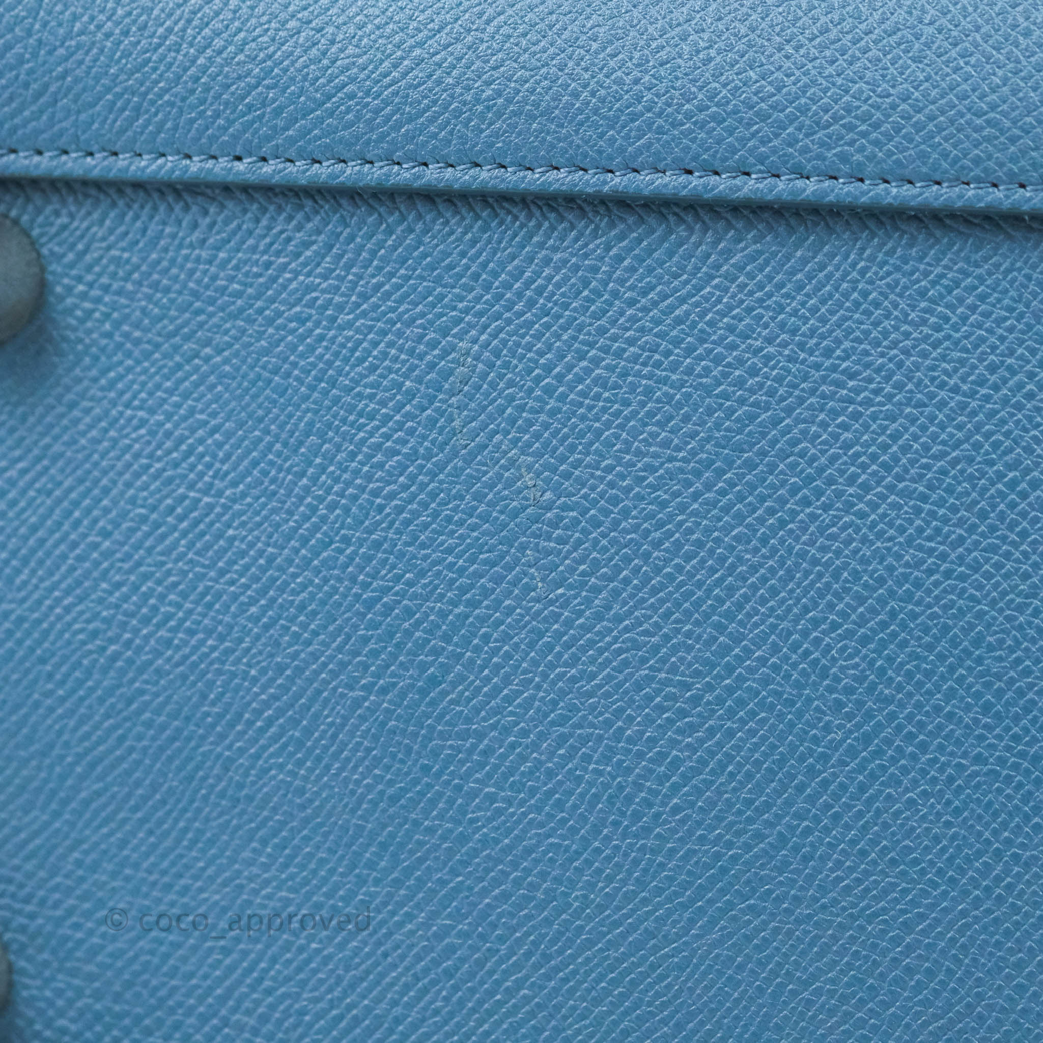 Celine Mini Belt Bag in Blue Grained Calfskin with Silver Hardware - Stylish Crossbody Purse for Women, Perfect for Everyday Use & Date Nights
