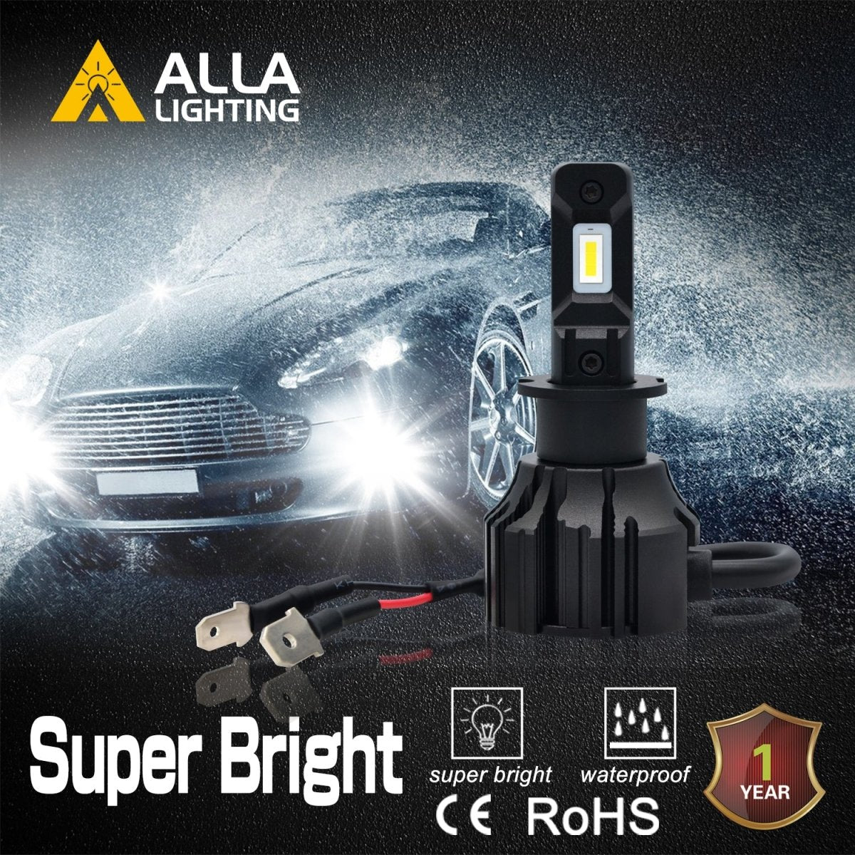 Super Bright CANBUS H3 LED Fog Light Bulbs 12V - Direct Replacement for Halogen Lamps - Perfect for Off-Road, Trucks & SUVs in Foggy or Low Visibility Conditions