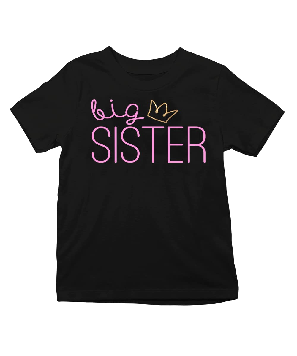 Big Sister Announcement T-Shirt - Cute & Comfortable Toddler to Big Girl Sizes for Everyday Wear | Perfect for Gender Reveal, Sibling Gift & Family Photos