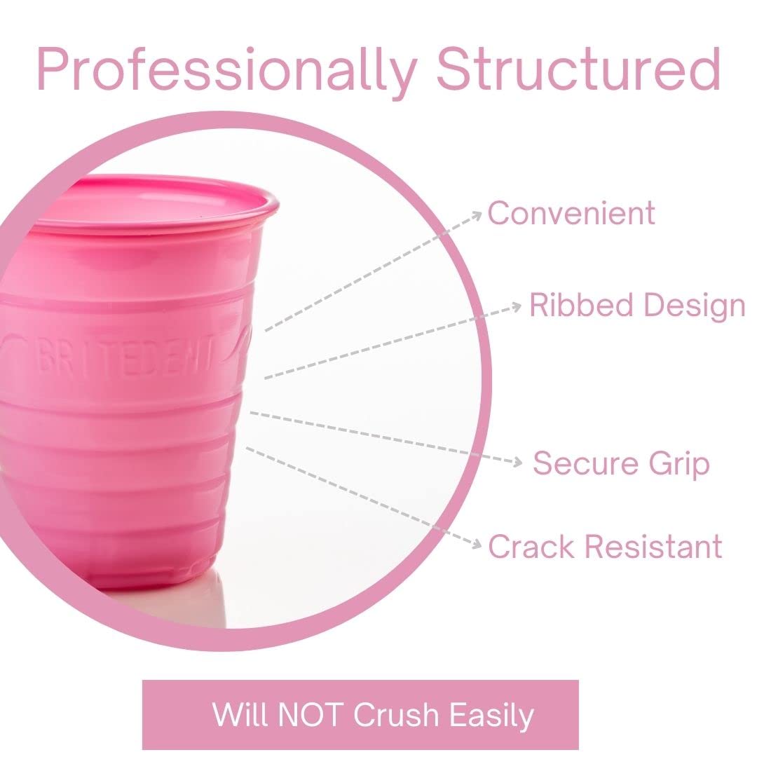 250 Pack 5 oz Disposable Plastic Cups with Embossed Grip - Durable Small Drinking Containers for Dental Offices, Hospitals, Home, Office & Picnic Use - BPA-Free Blue Plastic Cups for Beverages, Water & Party Serving