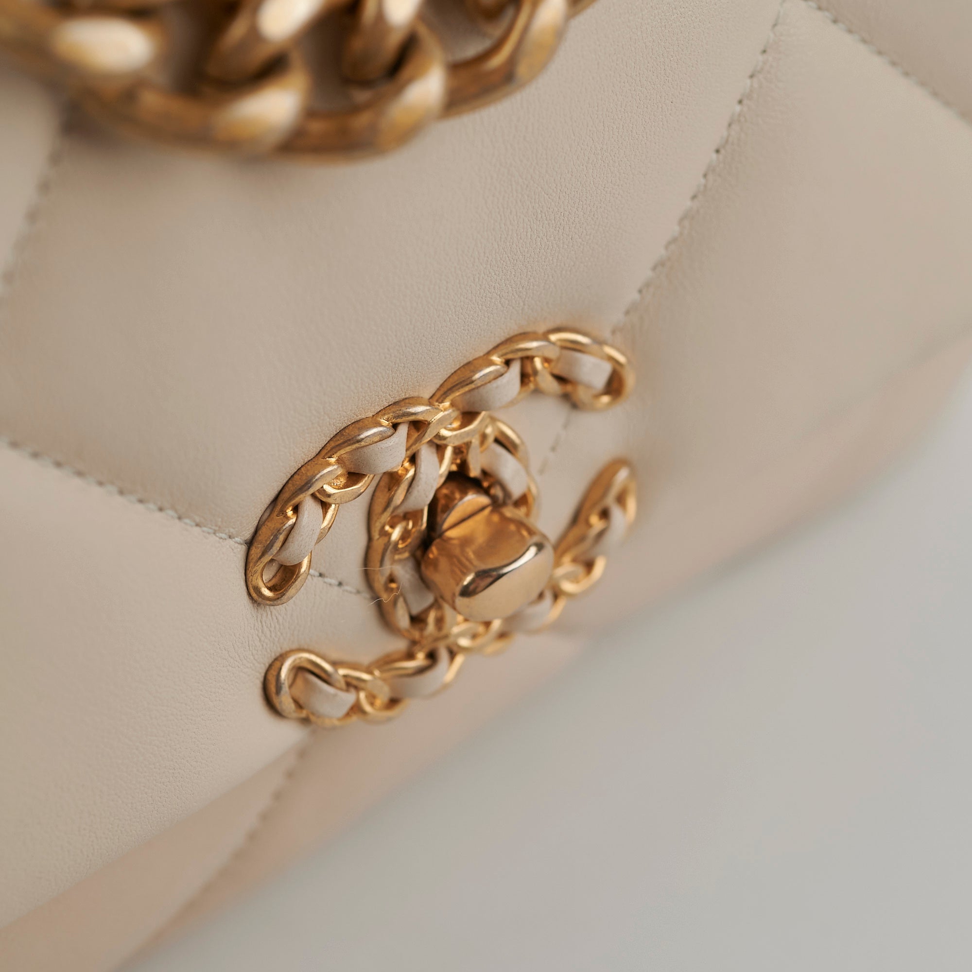 Chanel Small 19 Beige Leather Shoulder Bag - Luxury Designer Handbag for Women | Perfect for Work, Travel & Evening Events