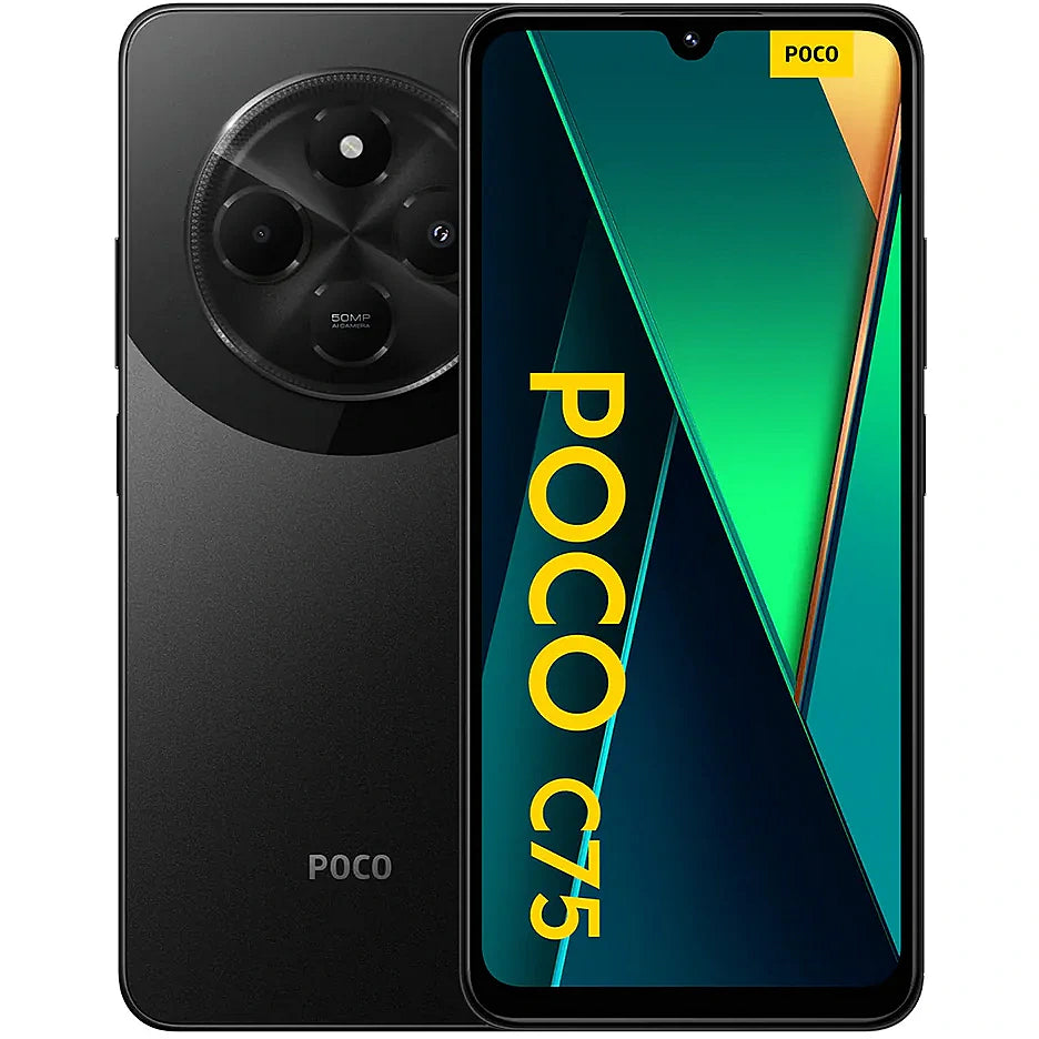 Xiaomi POCO C75 Unlocked Smartphone - Dual SIM, 4G LTE, Global Version - Perfect for Travel, Work & Gaming