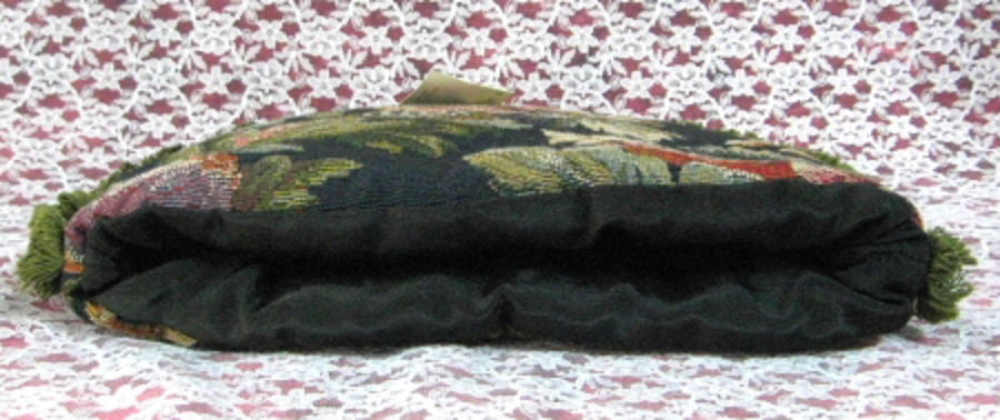 Navy Blue Padded Tea Cozy with Jacobean Floral Design & Green Fringe - Insulated Tea Pot Cover for English Tea Time, Afternoon Tea Parties & Cozy Kitchen Decor