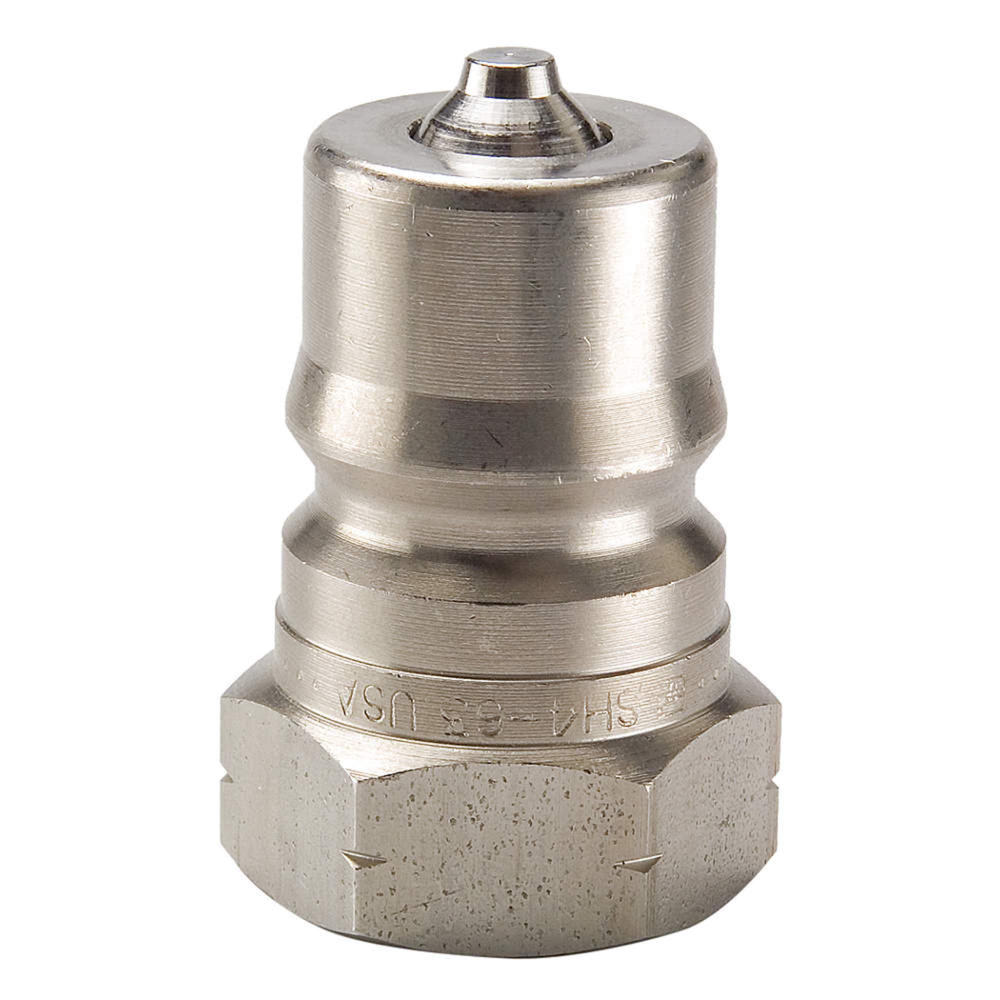 3/4-14 Coupler Body, 3/8 Inch 303 Stainless Steel Hydraulic Fitting - Ideal for High-Pressure Fluid Systems, Plumbing, and Industrial Applications