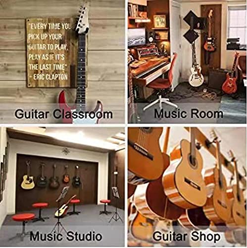 **90 Degree Rotating Guitar Wall Hanger - Heavy Duty Guitar Hook for Acoustic & Bass Guitars - Secure Wall Mount for Displaying Musical Instruments - Also Perfect for Hanging Coats, Bags & Keys (1 Pack)**    *(Ideal for home studios, music rooms, or as a space-saving guitar storage solution in bedrooms and living areas.)*