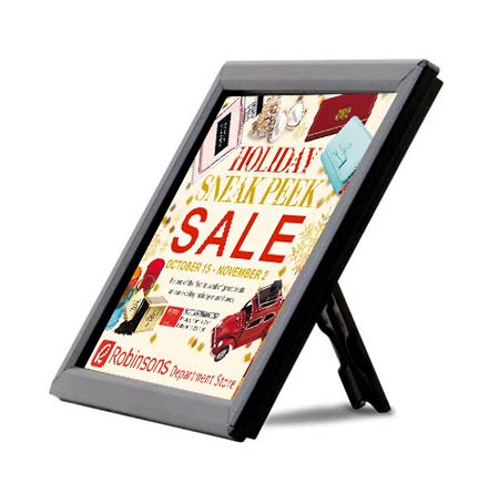 8x10 Table Top Sign Frame - Black Snap Frame for Advertising, Promotions & Displays - Perfect for Restaurants, Retail Stores & Trade Shows