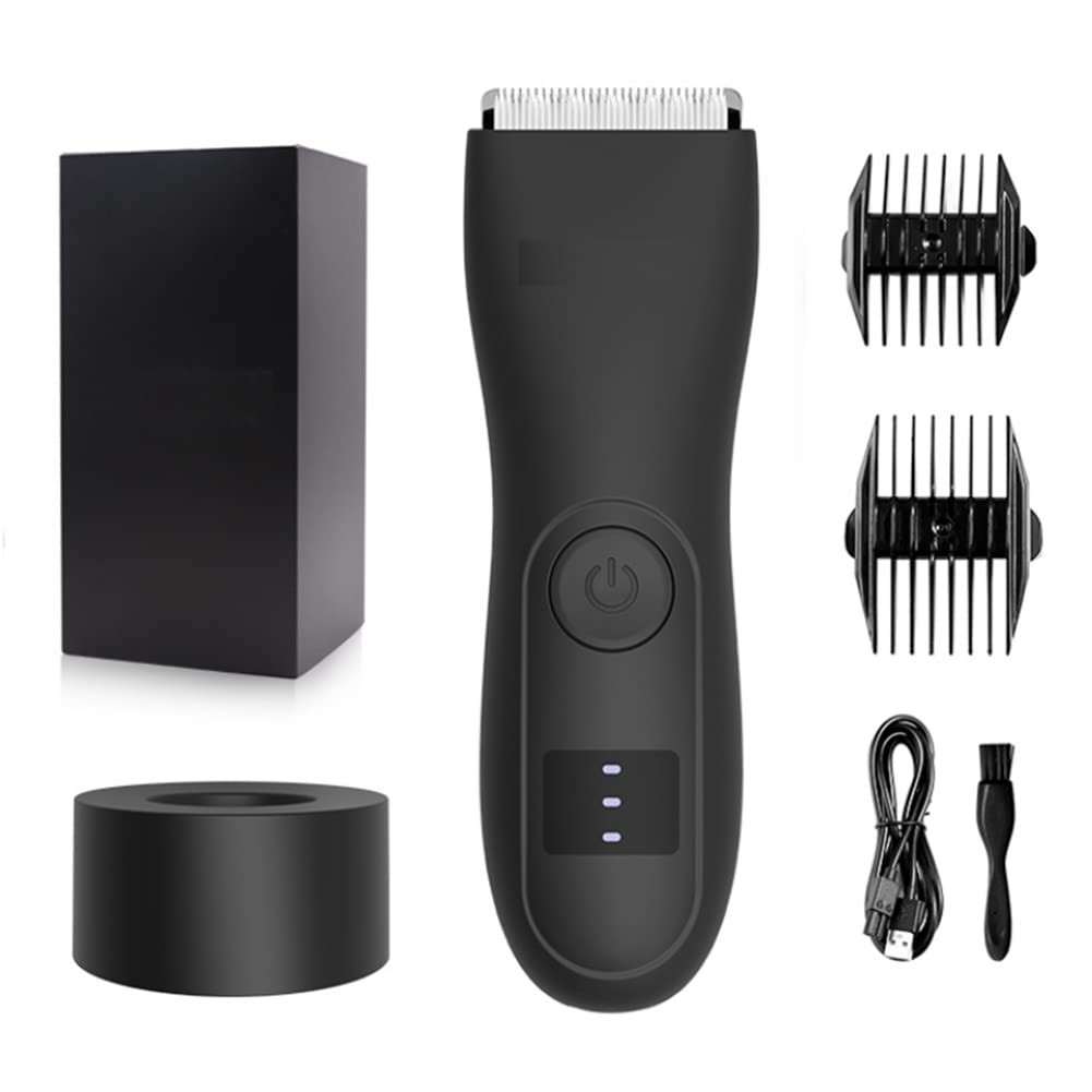 Premium Men's Body Hair Trimmer - Electric Bikini & Groin Shaver for Women & Men - Painless Hair Removal for Balls, Beard, Arms & Sensitive Areas - Waterproof for Shower Use - Perfect for Travel & Gym Bag Essentials