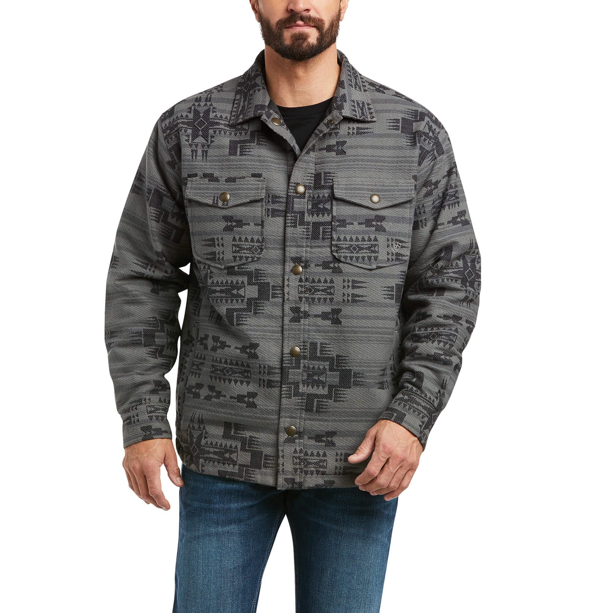ARIAT Retro Halderman Insulated Shirt Jacket for Men - Warm Flannel Lined Work Shirt with Button Front - Perfect for Outdoor Work, Hunting & Casual Wear