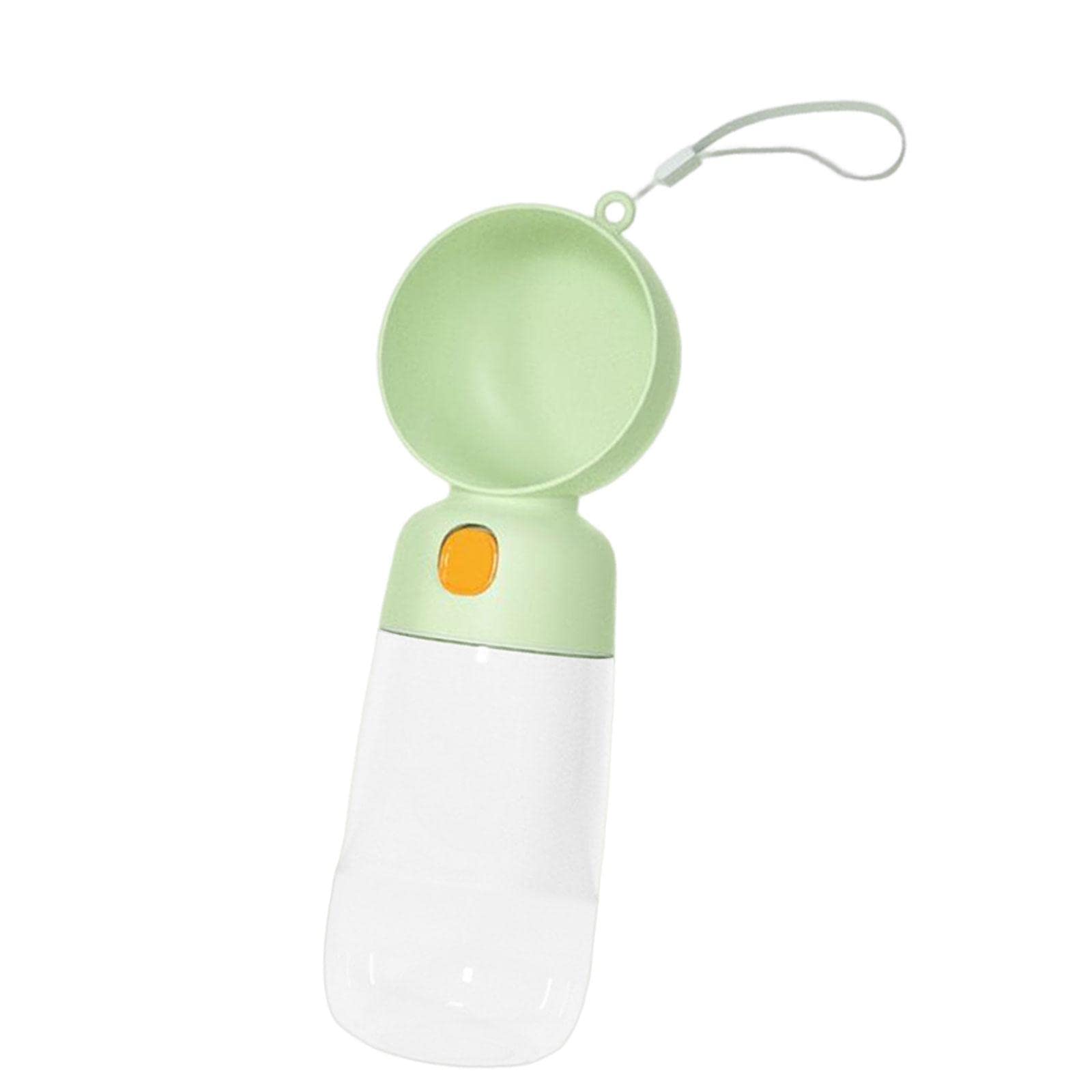 Enakshi 565ml No-Spill Dog Water Bottle with Bowl - Portable Pet Water Dispenser for Travel, Hiking & Outdoor Activities | Green | Dog Supplies, Dishes & Feeders