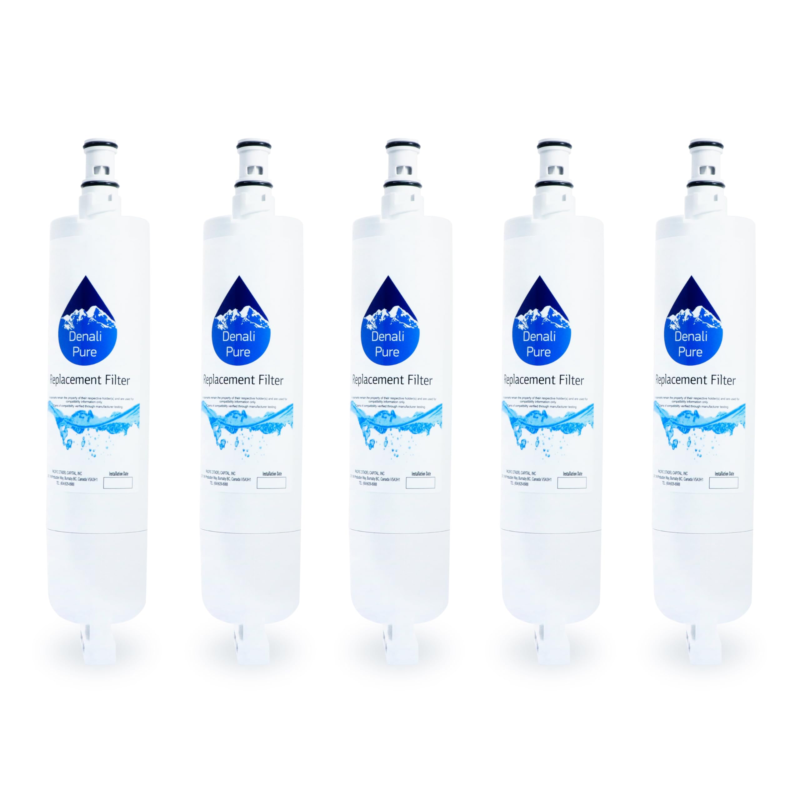 5-Pack Replacement Refrigerator Water Filter for Sears/Kenmore 10651584200 - Compatible with 46-9010, 46-9902, 46-9908 Fridge Filters | Pure Drinking Water for Home & Office Use