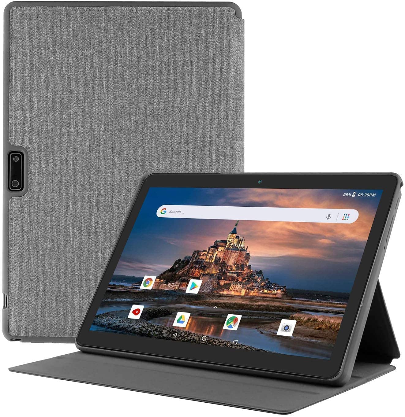 10 Inch Android Tablet with Protective Case - 3G Phablet, Android 9.0 Pie, 32GB Storage, Dual SIM, Dual Cameras, GMS Certified, Bluetooth, WiFi, GPS - Perfect for Work, Travel & Entertainment