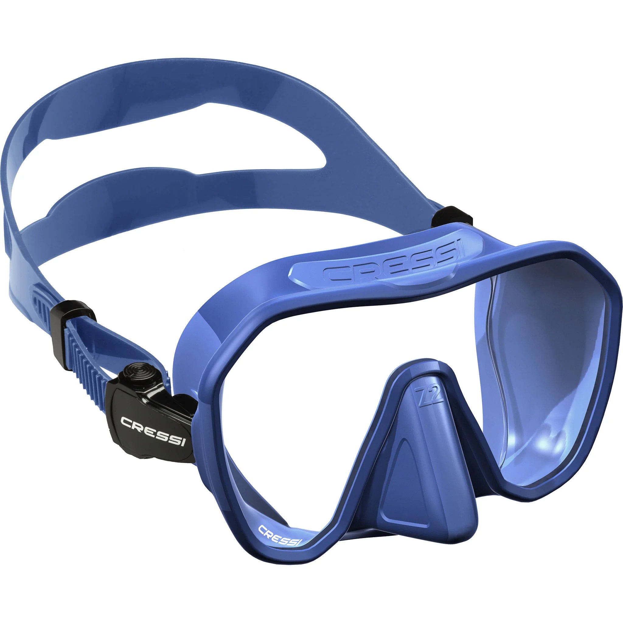 Cressi Z2 Blue Metal Freediving Snorkeling Mask - Comfortable & Durable for Scuba Diving, Spearfishing & Underwater Photography