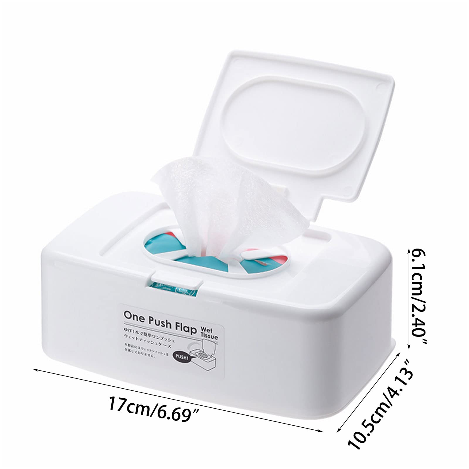 Push Button Wet Wipes Storage Box - Leak-Proof Container for Home, Office, Baby & Kitchen Use | Organize Tissues, Napkins & Cleaning Wipes | Perfect for Diaper Changing, Makeup Removal & Surface Cleaning