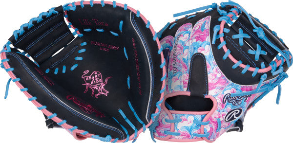 Rawlings Heart Of The Hide CM41 Baseball Glove - Navy/Swirl PRORCM41 23NSS - Premium Leather Mitt for Baseball Players, Ideal for Infield & Outfield Play