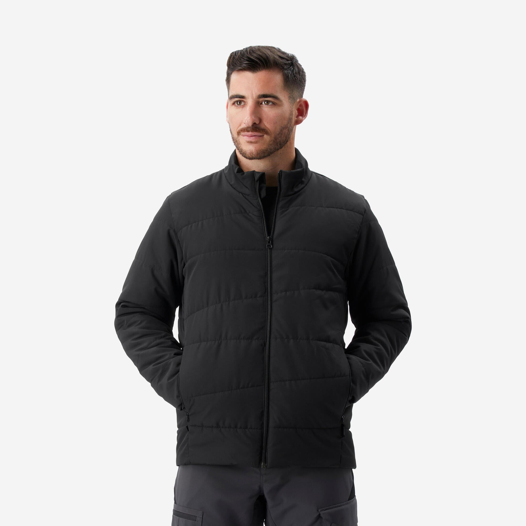 Forclaz Men's MT50 Synthetic Insulated Padded Jacket for Mountain Backpacking - Lightweight & Warm (32°F) - Perfect for Hiking, Camping & Outdoor Adventures