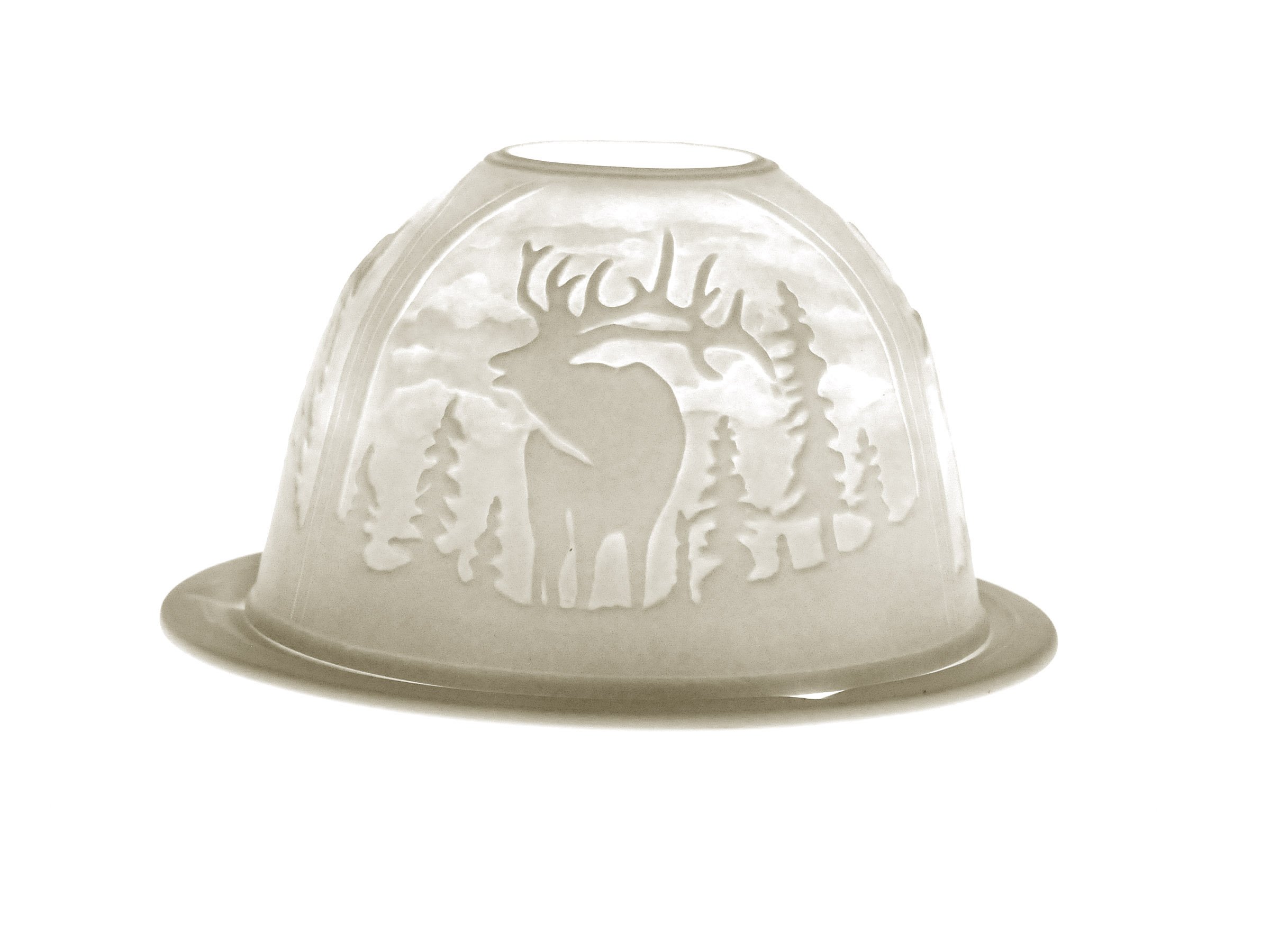 Deer Design Porcelain Dome Lights - Elegant Ceiling Lighting for Living Room, Bedroom, and Dining Room Decor