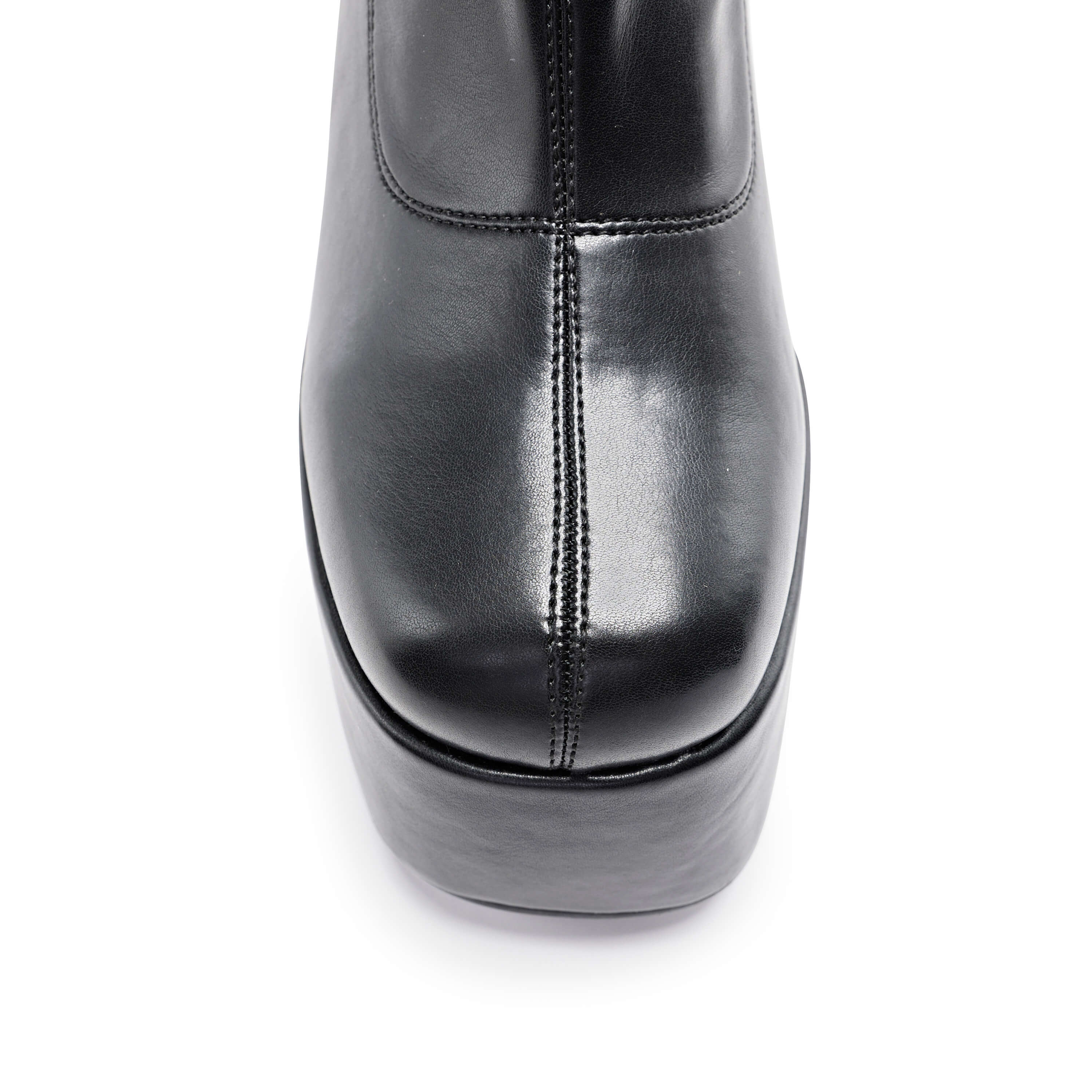 Delano Men's Black Platform Heeled Boots - Stylish Chunky Heel Ankle Boots for Men | Perfect for Casual Outfits, Night Out & Streetwear Fashion