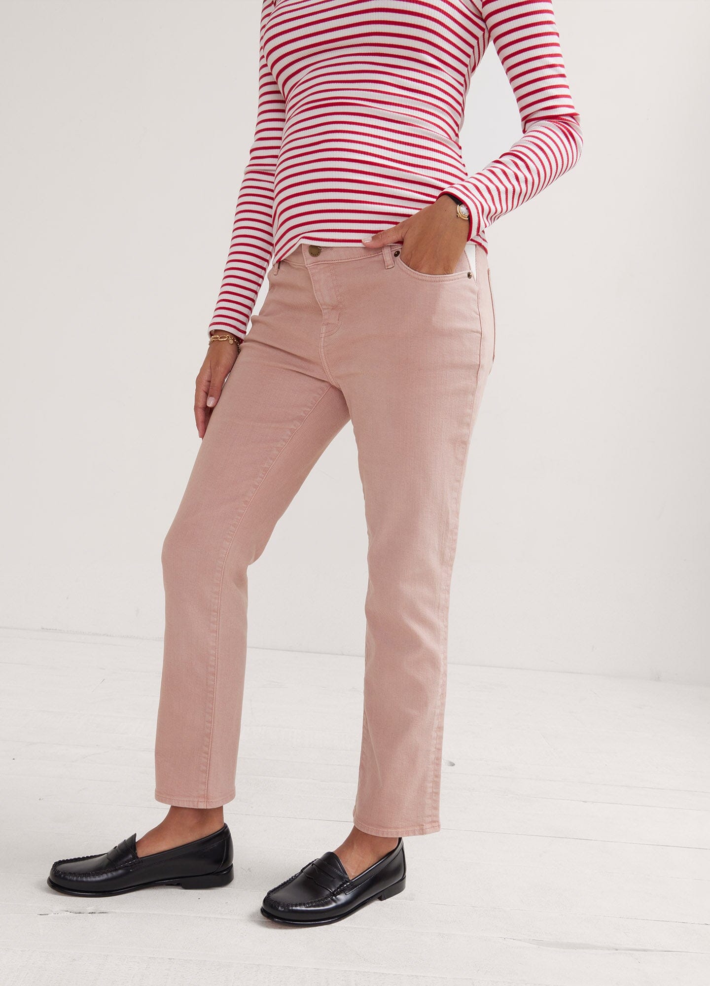 Best Straight Leg Maternity Jeans for Pregnant Women - Comfortable Stretch Denim Pregnancy Pants for Everyday Wear & Office Outfits