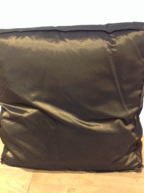 18 Inch Olive Green Satin Pillow - Luxury Decorative Throw Pillow for Sofa, Bed & Home Decor