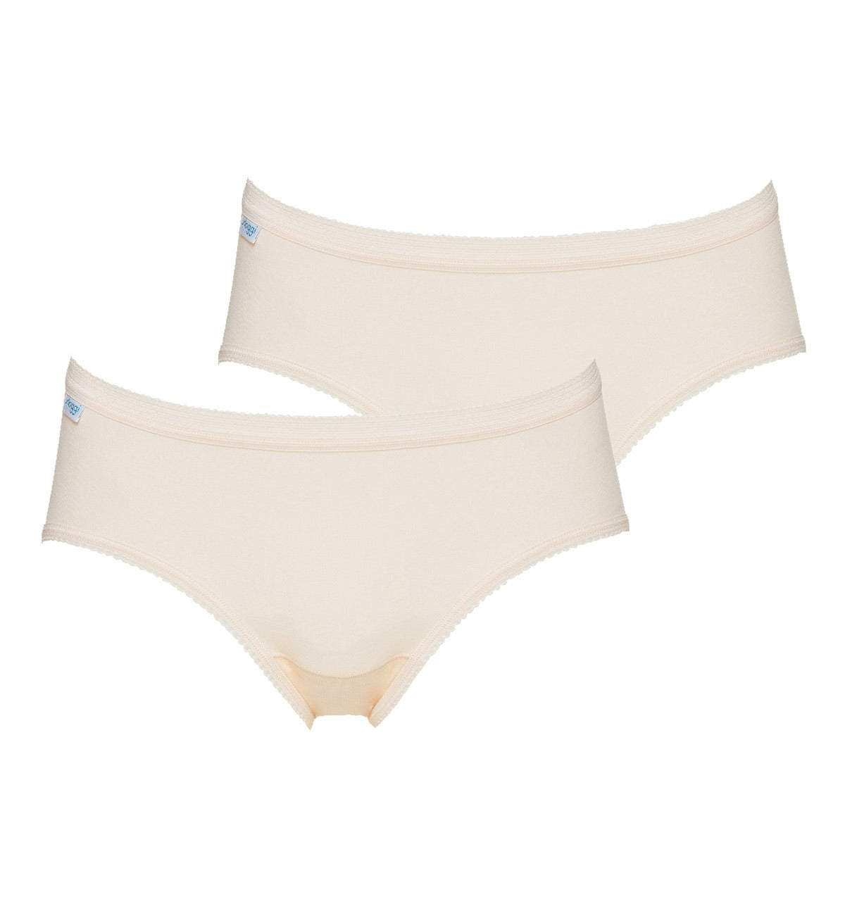 SLOGGI Women's Cotton Midi Briefs 2-Pack - Soft Comfortable Underwear for Everyday Wear | Perfect for Work, Travel & Relaxation