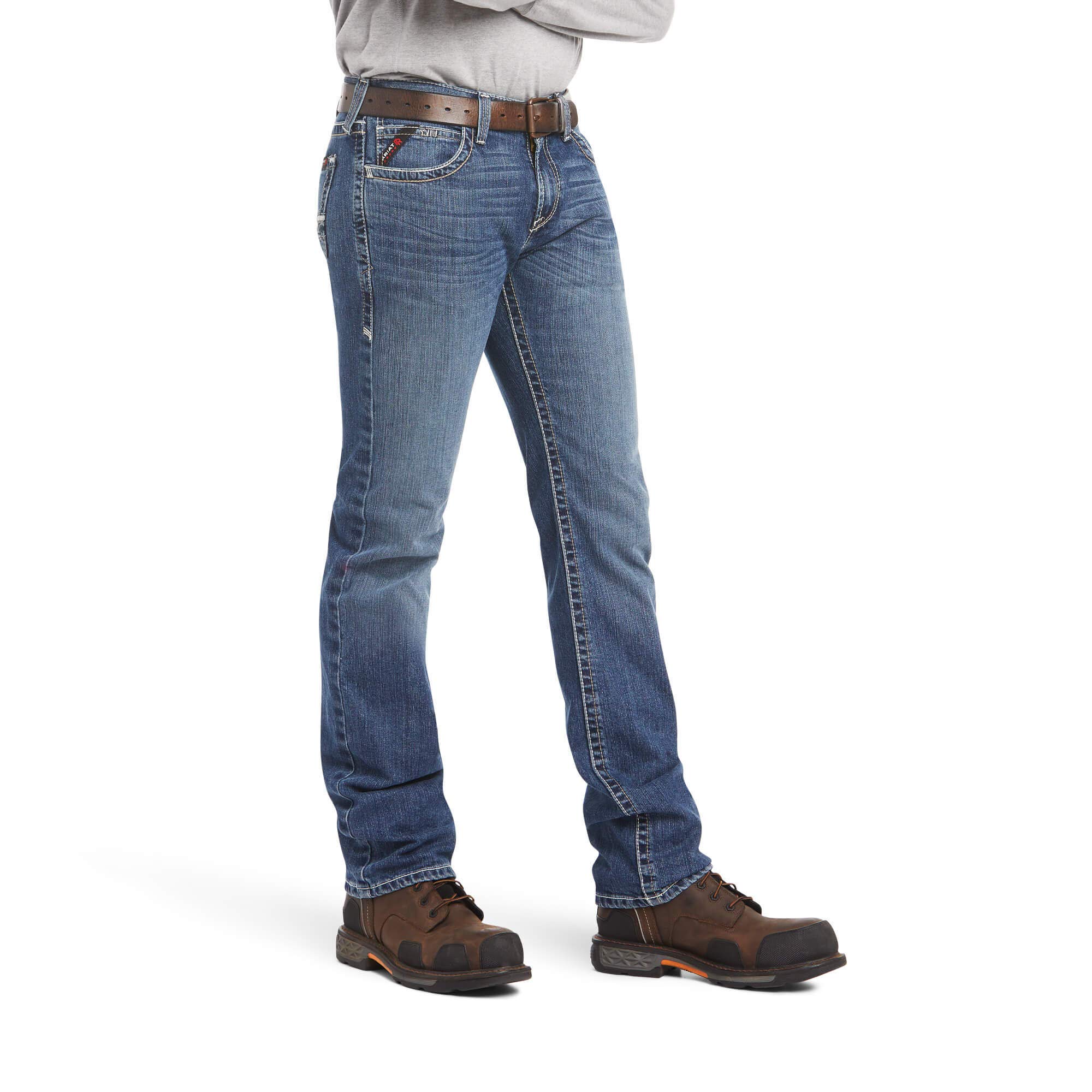 Ariat Men's FR M7 DuraStretch Adkins Straight Leg Jeans - Flame Resistant Work Pants for Construction & Ranch Work | Comfortable & Durable Denim for Outdoor Jobs