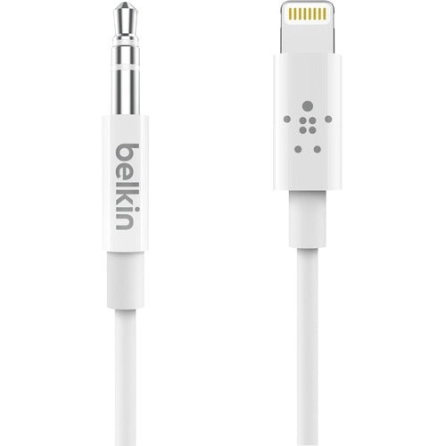 Belkin 90cm Lightning to 3.5mm Male Audio Cable - Compatible with iPhone, iPad & Audio Devices - High-Quality Audio Transmission for Car, Home & Office Use