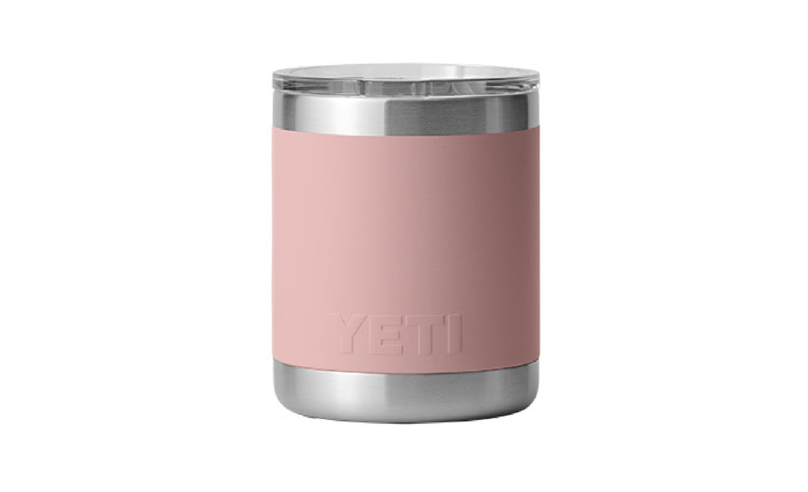 Yeti Rambler 10 oz Lowball Tumbler - Sandstone Pink - Insulated Stainless Steel Cup for Coffee, Cocktails, and Cold Drinks at Home or Office