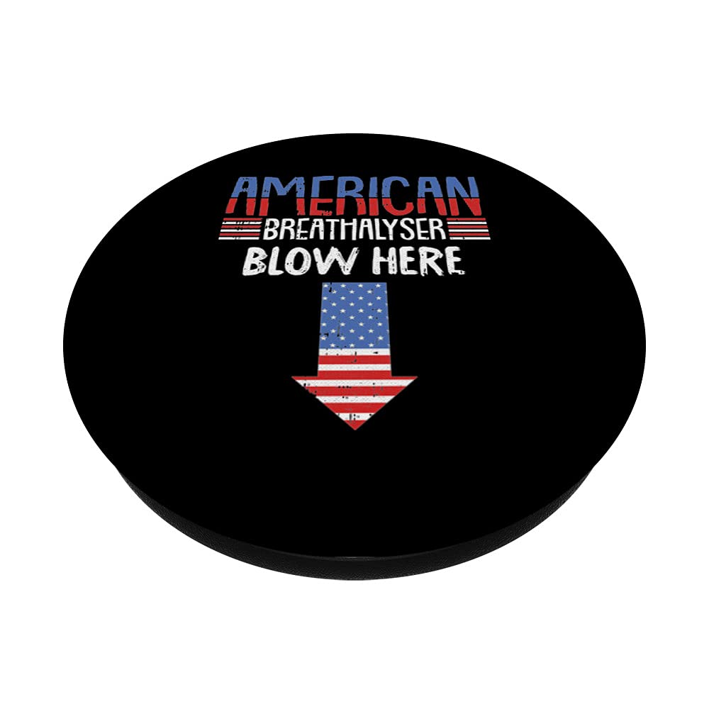 4th of July Breathalyzer - American Flag Patriotic PopSockets Swappable PopGrip for Phones | Perfect for Summer BBQs, Parties & Patriotic Celebrations