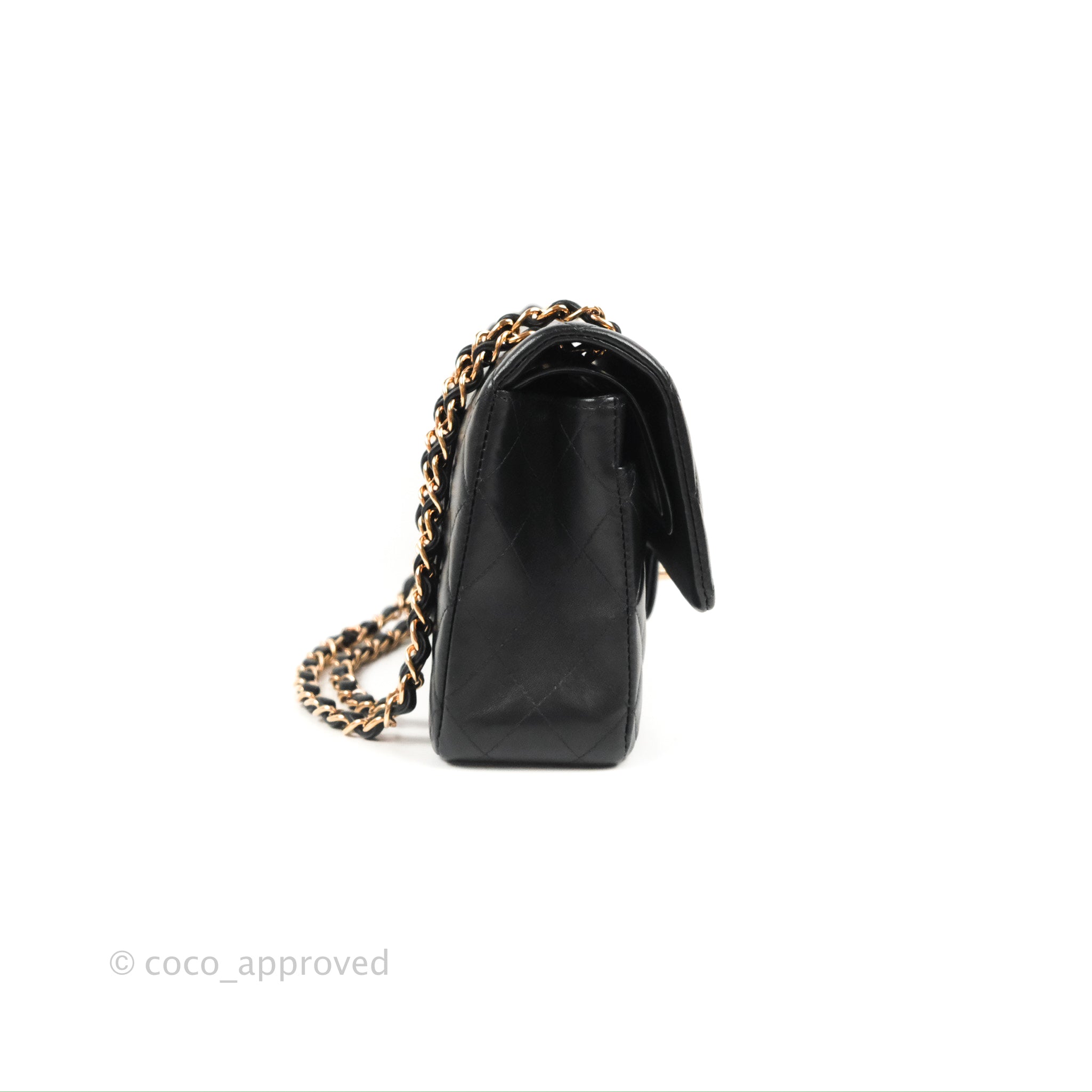 Chanel Classic Medium Flap Bag - Black Lambskin Leather with Rose Gold Hardware | Luxury Designer Handbag for Women | Perfect for Evening Events, Date Nights & Special Occasions