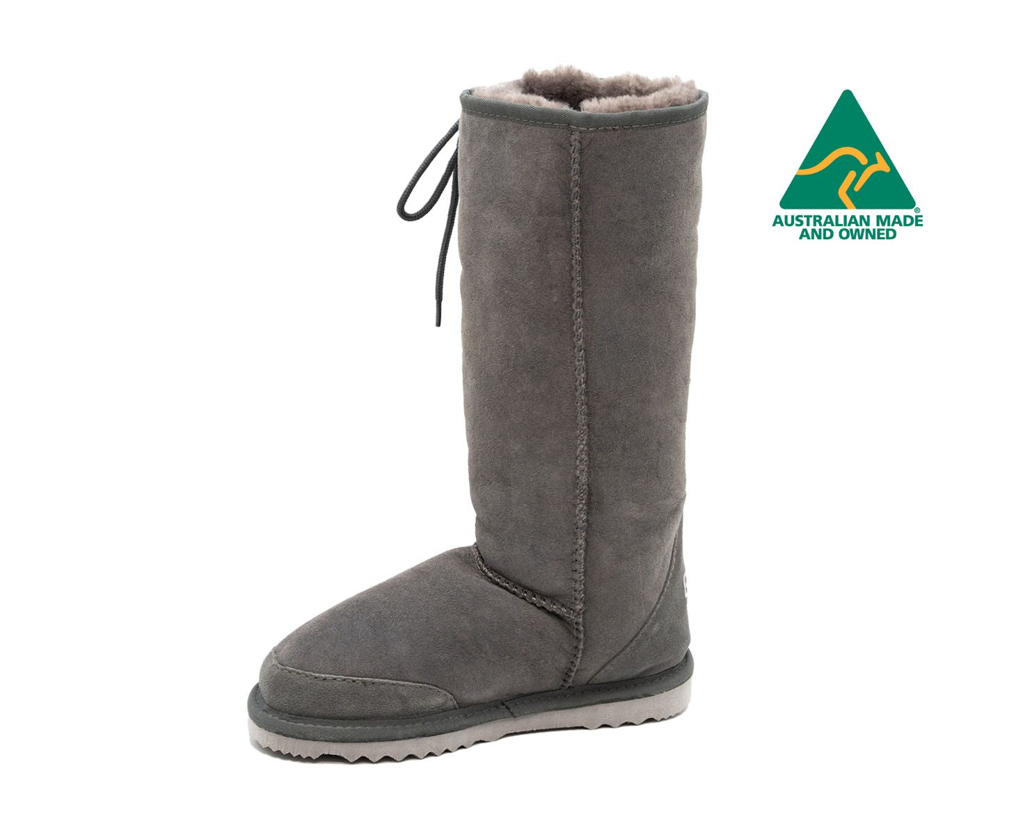 Classic Long Laced UGG Boots for Women & Men - Comfortable Winter Snow Boots Size M13 14 - Perfect for Cold Weather, Outdoor Activities & Casual Wear