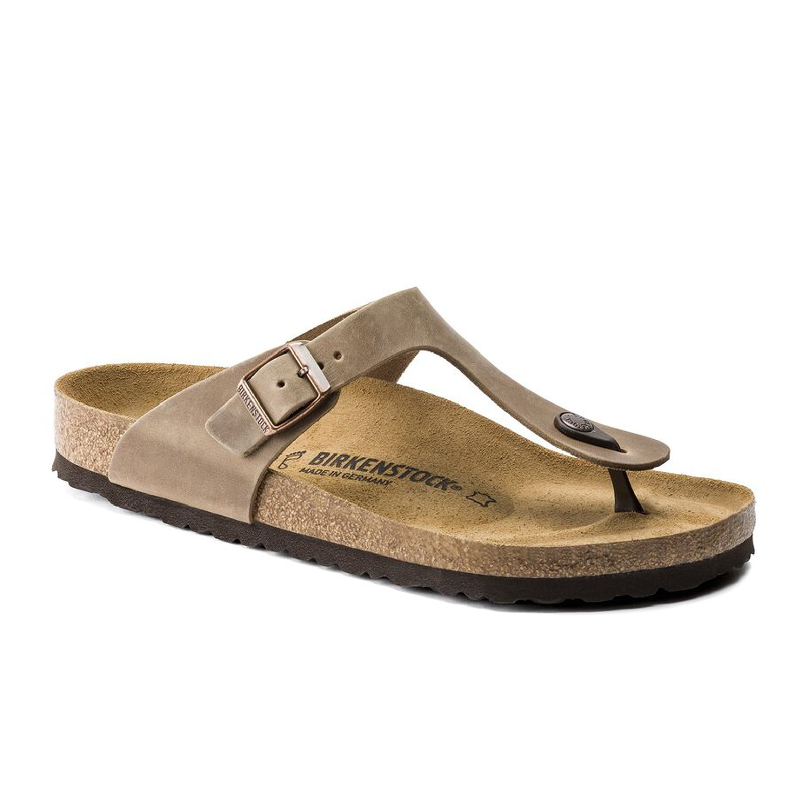 Birkenstock Gizeh Women's Sandals - Tobacco Oiled Leather Straps, Arch Support Footbed | Comfortable Summer Shoes for Beach, Travel & Casual Wear