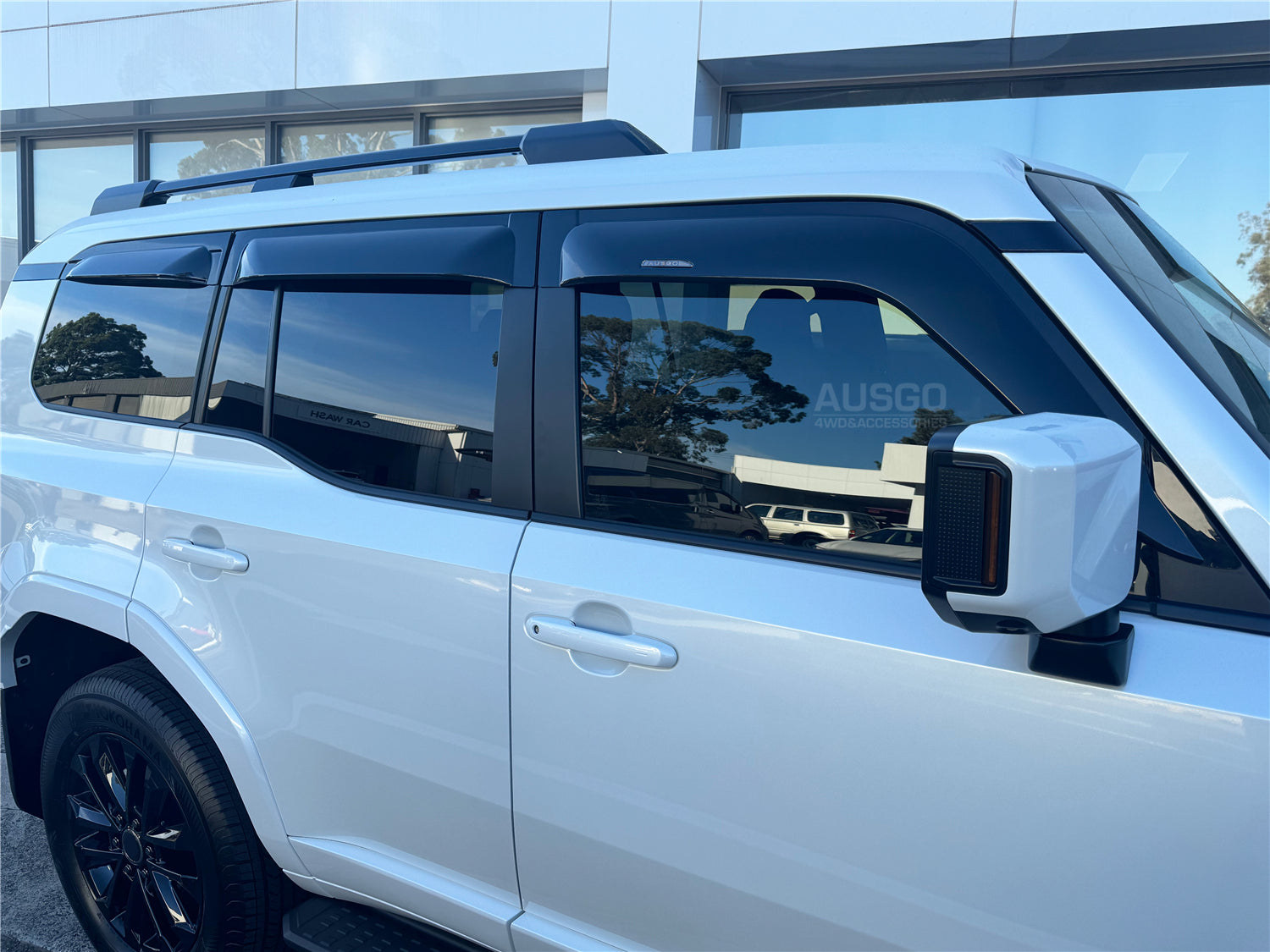 2024 Toyota LandCruiser Prado 250 Series Wide Weather Shields - Durable Side Window Deflectors for Rain & Wind Protection | Perfect for Off-Road Adventures & Daily Commuting