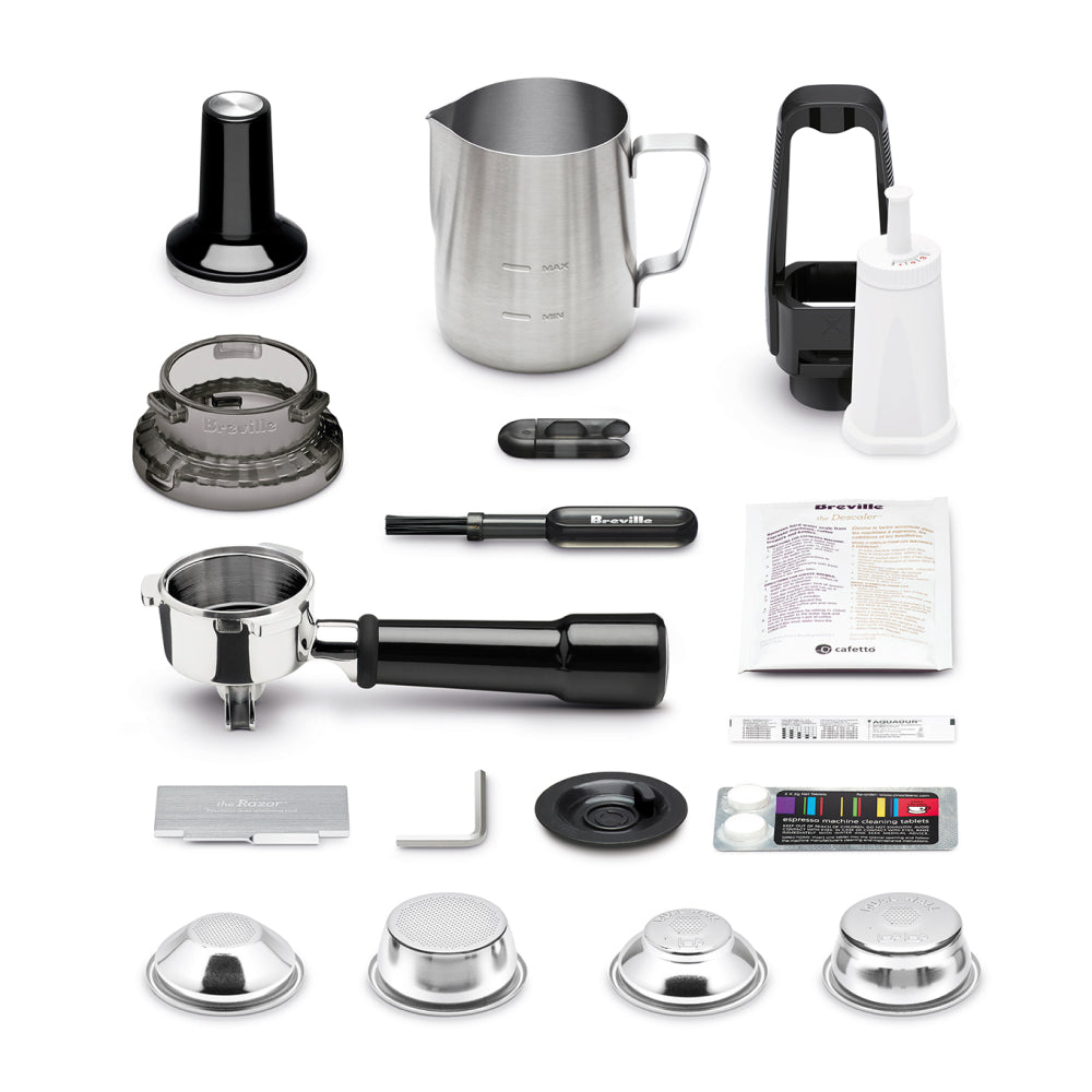 Breville BES880BTR The Barista Touch Espresso Machine - Black Truffle | Semi-Automatic Coffee Maker with Built-in Grinder | Perfect for Home Baristas & Coffee Lovers