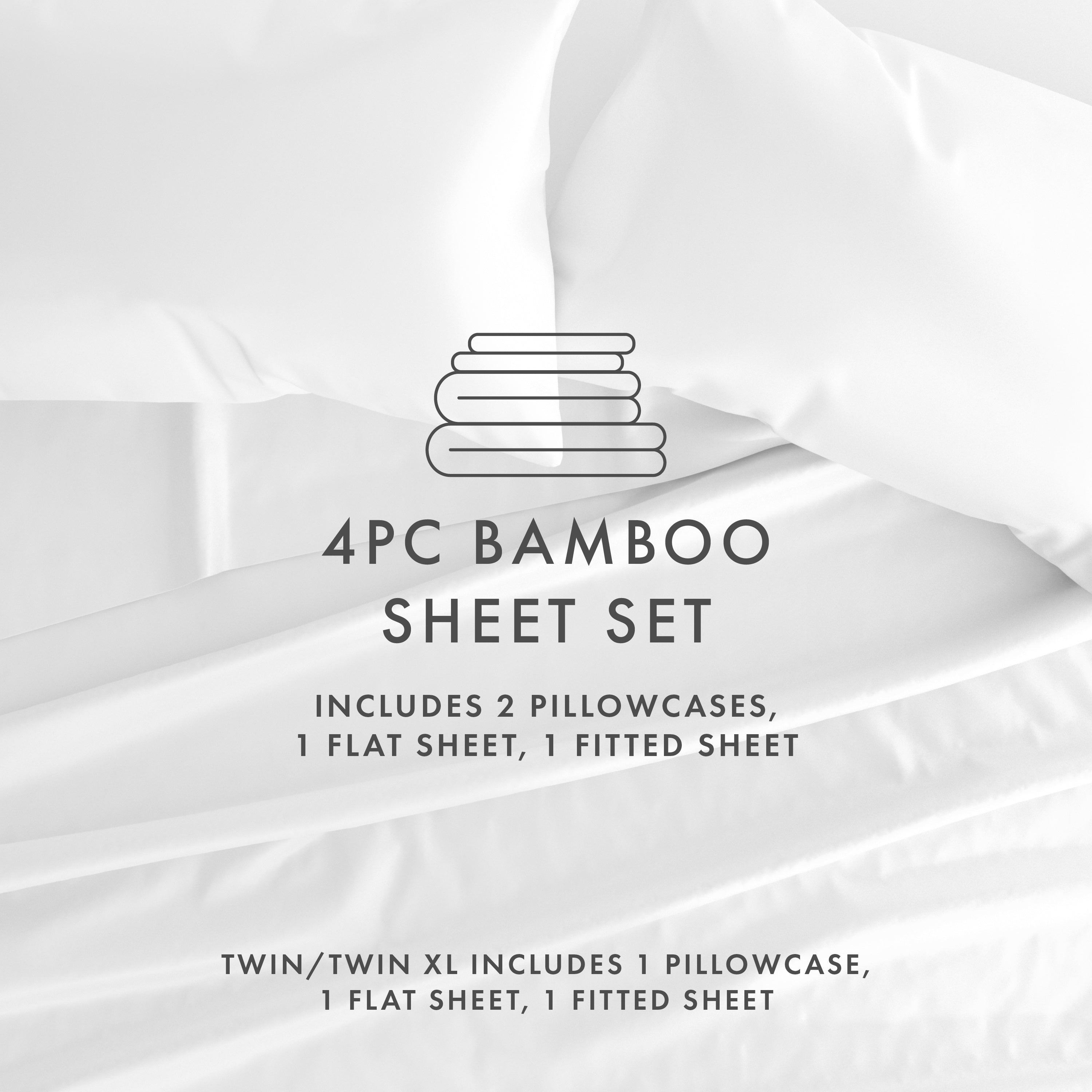 Premium 4-Piece Bamboo Sheet Set - Soft, Breathable & Hypoallergenic Bedding for Ultimate Comfort - Perfect for Hot Sleepers & Eco-Friendly Homes