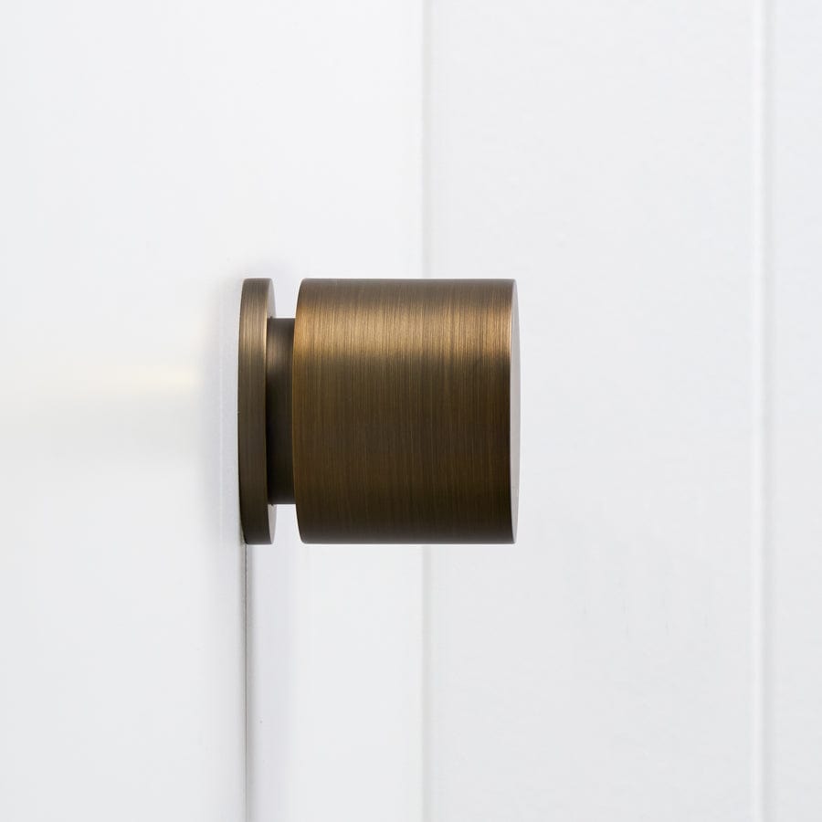 Vintage Round Wall-Mounted Progressive Mixer in Antique Brass - Perfect for Bathroom, Kitchen & RV Sink Faucet Upgrade