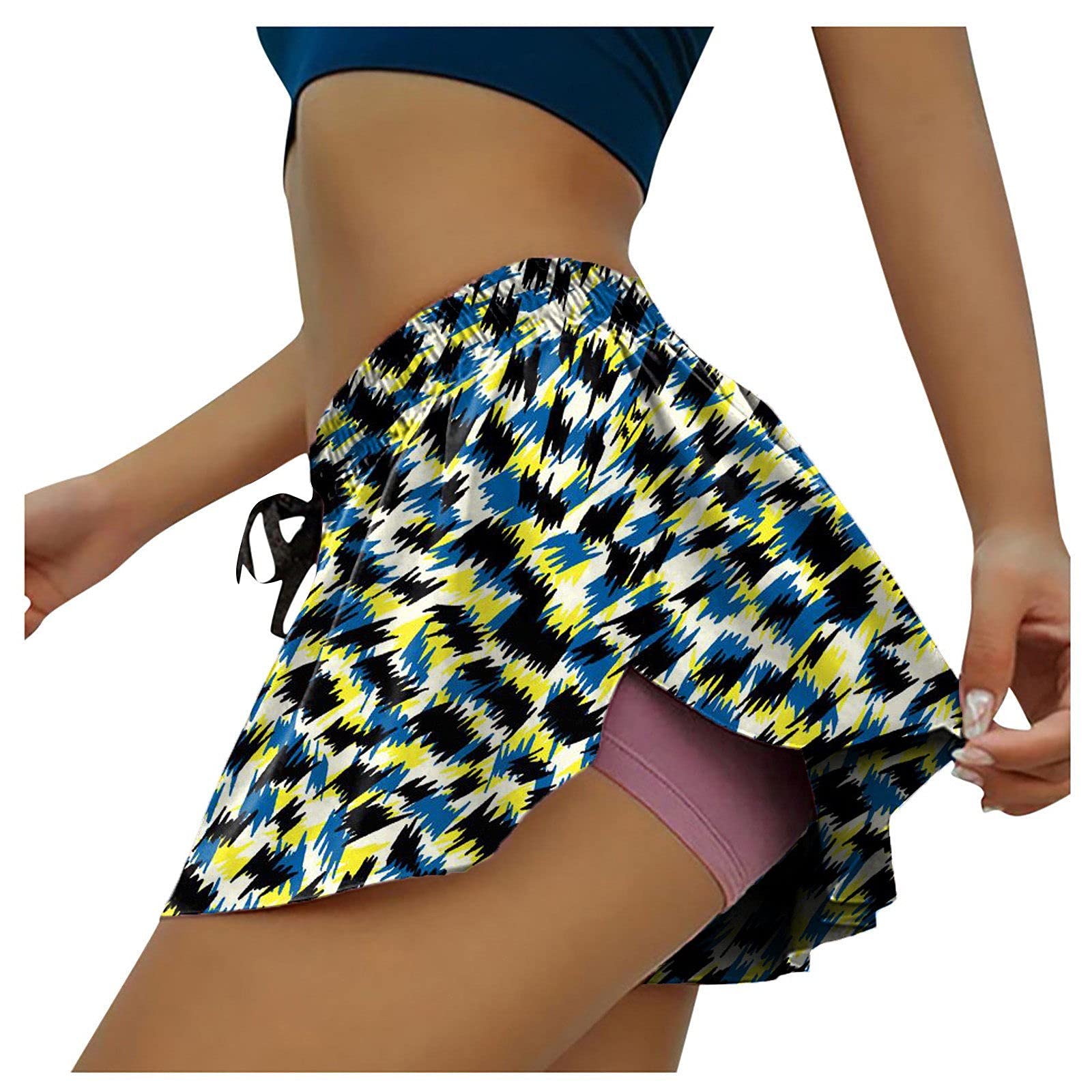 LINKIOM Women's Running Skorts - Lightweight Yoga Skirt with Built-in Shorts for Fitness, Workout & Activewear - Perfect for Running, Yoga, Gym & Outdoor Sports