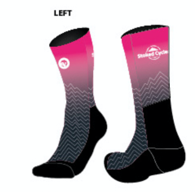 Stoked Cycles 6.5 Inch Height Athletic Socks - Performance Cycling & Running Socks for Men & Women - Perfect for Workouts, Sports & Outdoor Activities