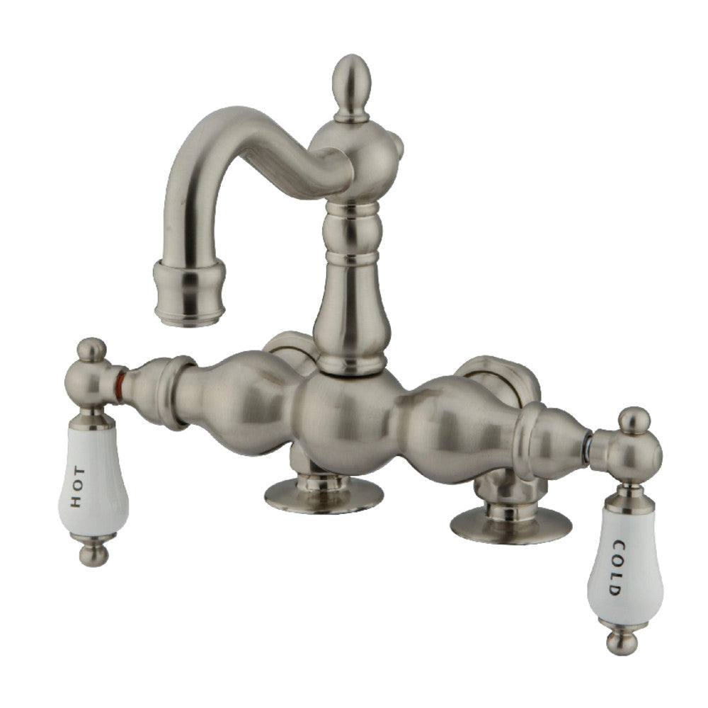 Kingston Brass CC1096T1 Vintage 3 3/8 Inch Deck Mount Tub Faucet - Classic Bathroom Fixture for Clawfoot & Freestanding Tubs | Perfect for Vintage & Farmhouse Style Bathrooms