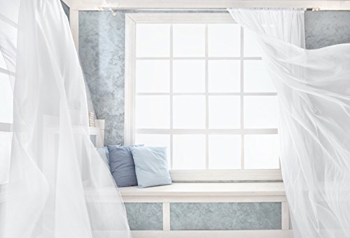 Yeele 7x5ft White Tulle Photography Backdrop - Simple Style Window Curtain for Romantic Portraits, Newborn & Adult Photo Shoots | Perfect for Studio, Photo Booth, and Vinyl Wallpaper Backgrounds | Ideal for Weddings, Baby Showers & Professional Photography