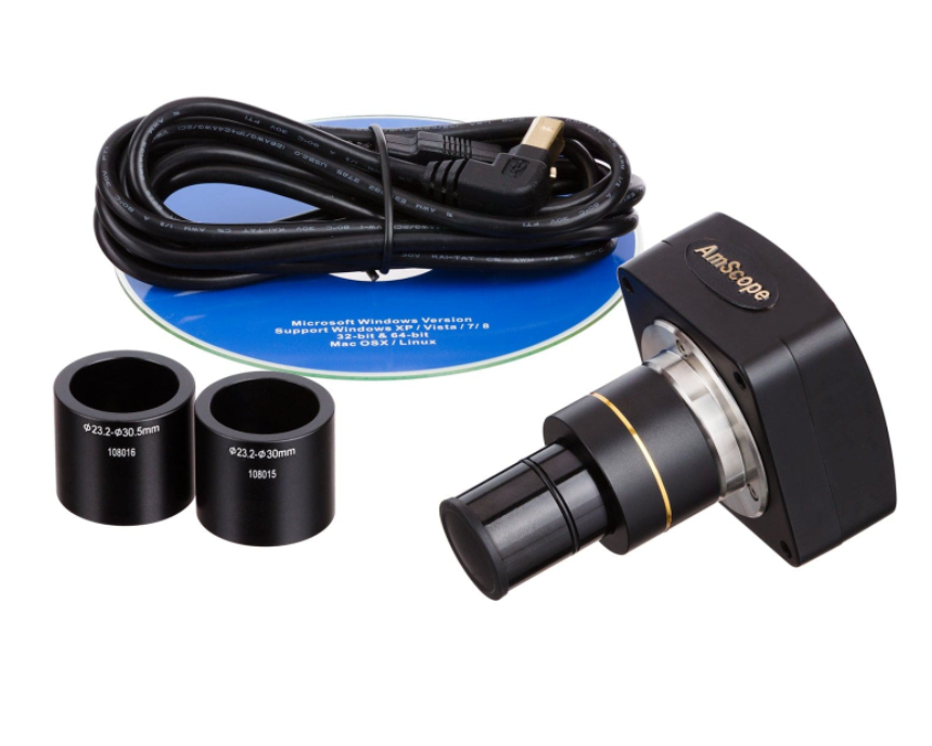 Amscope SM 2T 10M 7X-45X Trinocular Stereo Zoom Microscope with Dual Halogen Lights & 10MP Camera - Professional Lab, Jewelry Inspection, PCB Repair & Educational Use