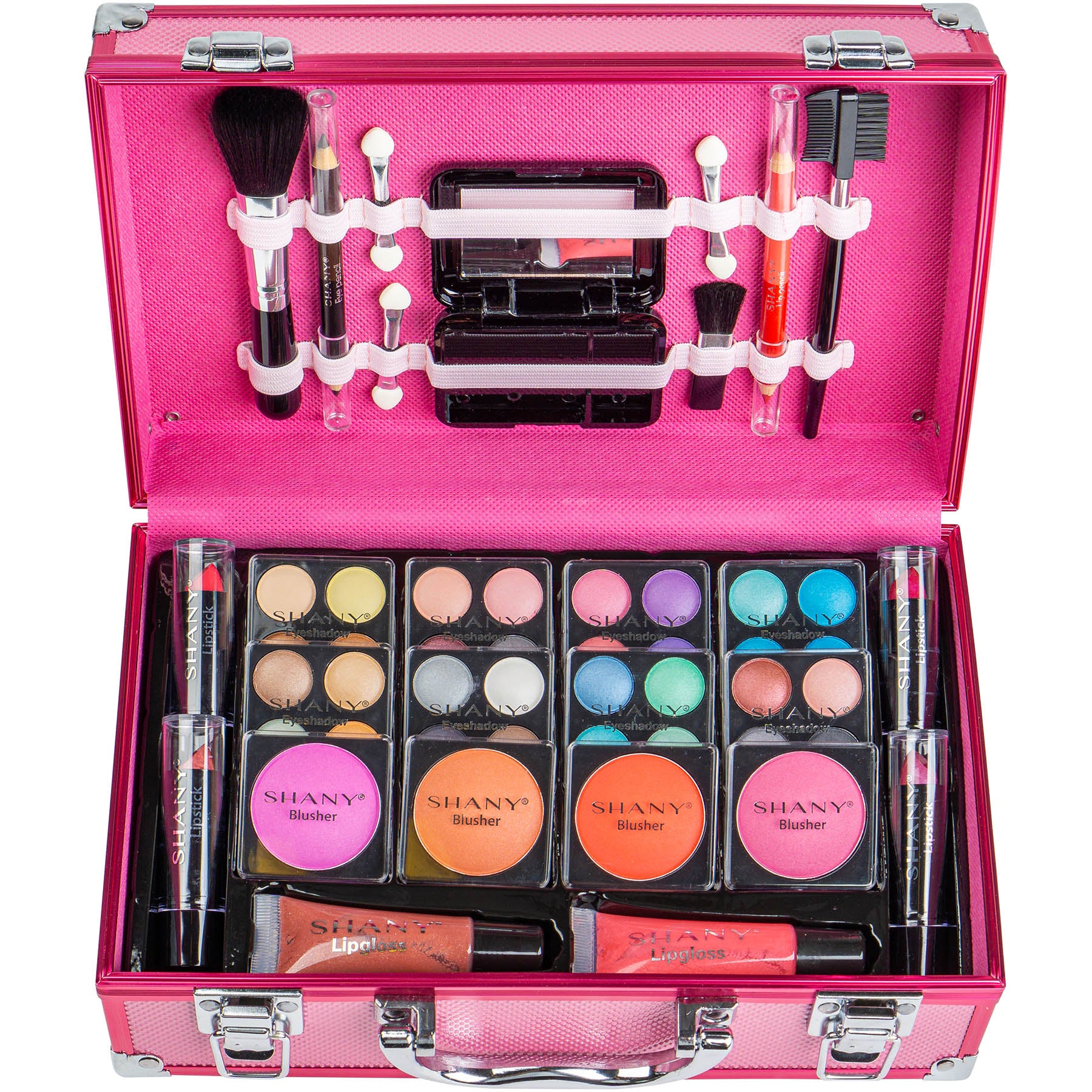 Professional Makeup Train Case with Carry Handle - Large Cosmetic Organizer for Makeup Artists & Travel - Perfect for Salon, Home Use & On-the-Go Touch Ups